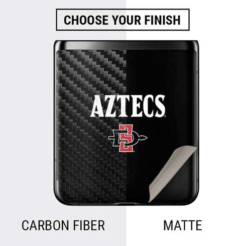 San Diego State University Aztecs Black Galaxy Z Flip Skin