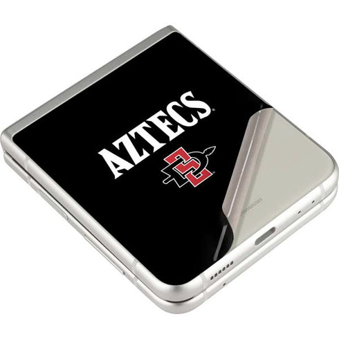San Diego State University Aztecs Black Galaxy Z Flip4 5G Skin