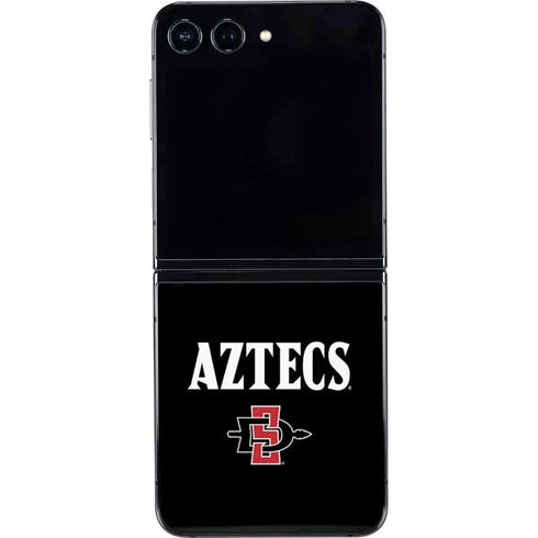 San Diego State University Aztecs Black Galaxy Z Flip5 5G Skin