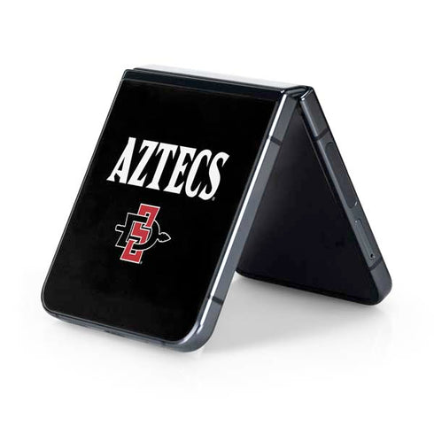 San Diego State University Aztecs Black Galaxy Z Flip5 5G Skin