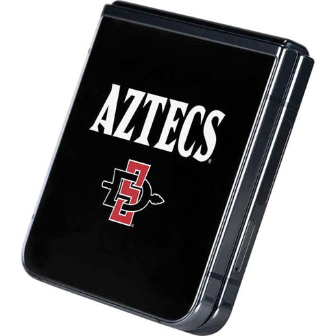 San Diego State University Aztecs Black Galaxy Z Flip5 5G Skin