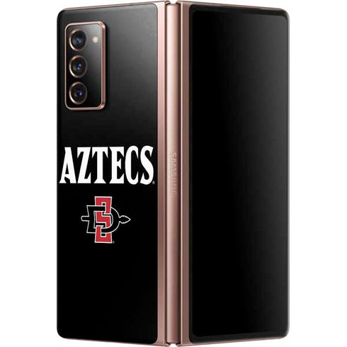 San Diego State University Aztecs Black Galaxy Z Fold2 5G Skin