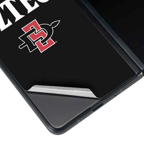 San Diego State University Aztecs Black Galaxy Z Fold4 5G Skin