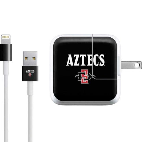 San Diego State University Aztecs Black iPad Charger (10W USB) Skin