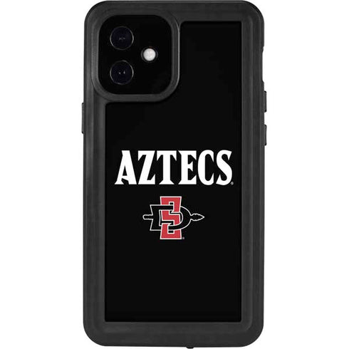 San Diego State University Aztecs Black iPhone 12 Mini Waterproof Case