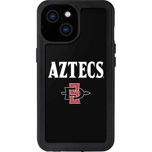 San Diego State University Aztecs Black iPhone 13 Mini Waterproof Case