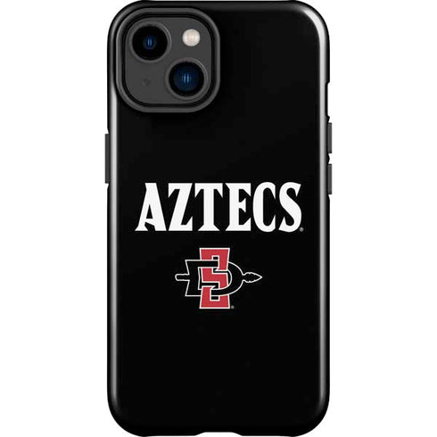 San Diego State University Aztecs Black iPhone 14 Plus Impact Case
