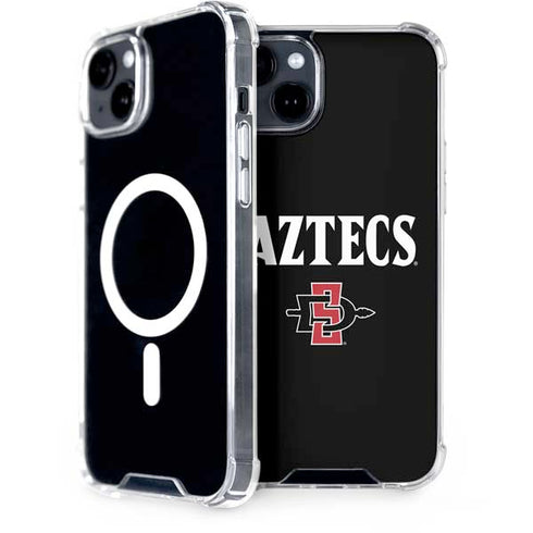 San Diego State University Aztecs Black iPhone 15 Plus MagSafe Case