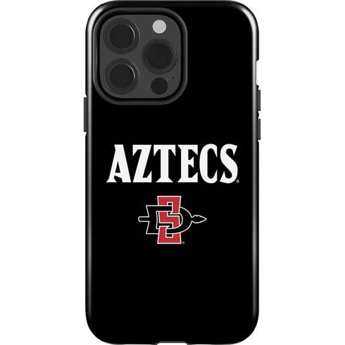 San Diego State University Aztecs Black iPhone 15 Pro Impact Case
