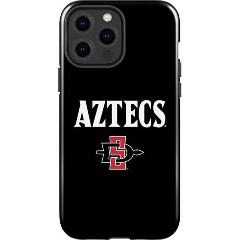San Diego State University Aztecs Black iPhone 15 Pro Max Impact Case