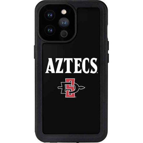 San Diego State University Aztecs Black iPhone 14 Pro Max Waterproof Case