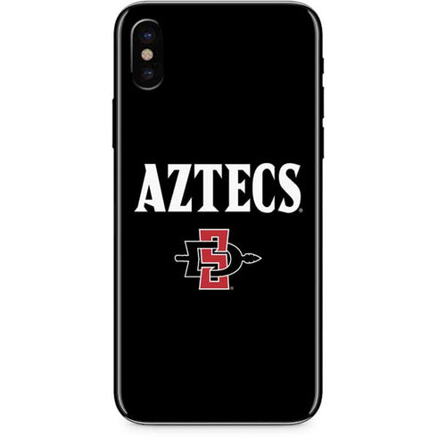 San Diego State University Aztecs Black iPhone X Skin