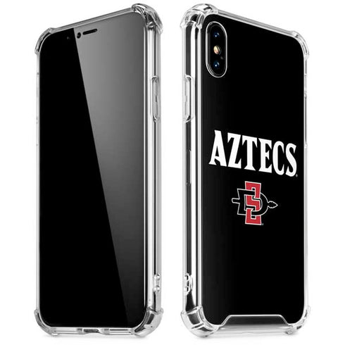 San Diego State University Aztecs Black iPhone XS Max Clear Case