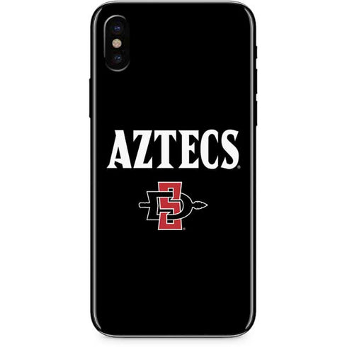 San Diego State University Aztecs Black iPhone XS Skin