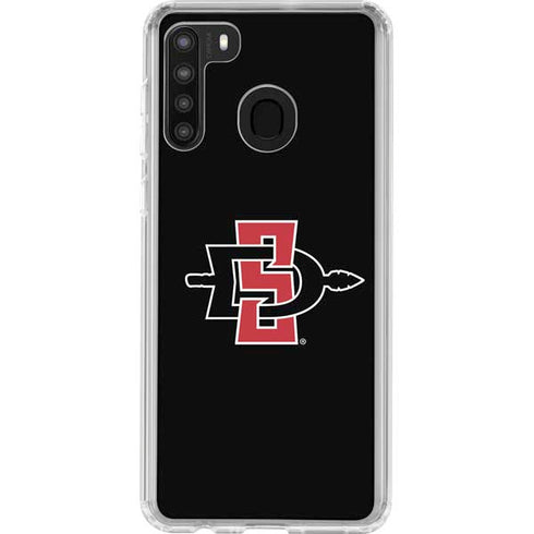 San Diego State University Aztecs Logo Galaxy A21 Clear Case