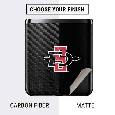 San Diego State University Aztecs Logo Galaxy Z Flip Skin