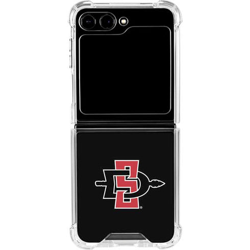San Diego State University Aztecs Logo Galaxy Z Flip5 5G Clear Case