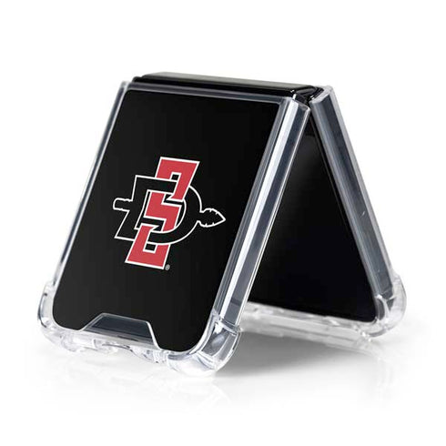 San Diego State University Aztecs Logo Galaxy Z Flip5 5G Clear Case