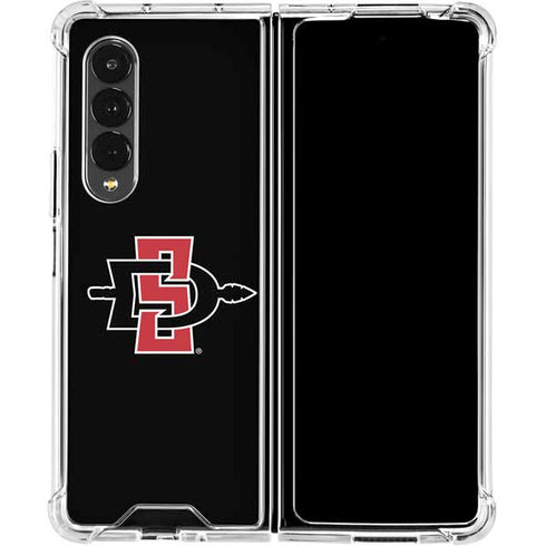 San Diego State University Aztecs Logo Galaxy Z Fold4 5G Clear Case