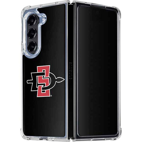 San Diego State University Aztecs Logo Galaxy Z Fold5 5G Clear Case