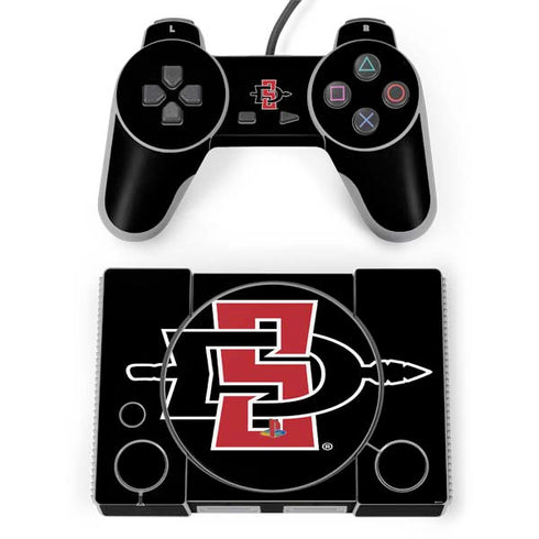 San Diego State University Aztecs Logo PlayStation Classic Bundle Skin