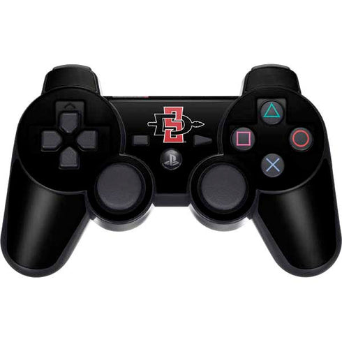 San Diego State University Aztecs Logo PS3 Dual Shock wireless controller Skin