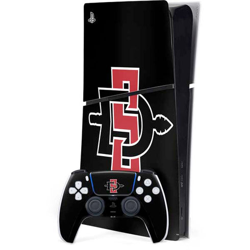 San Diego State University Aztecs Logo PS5 Slim Digital Edition Bundle Skin