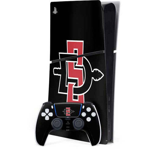 San Diego State University Aztecs Logo PS5 Slim Digital Edition Console Skin