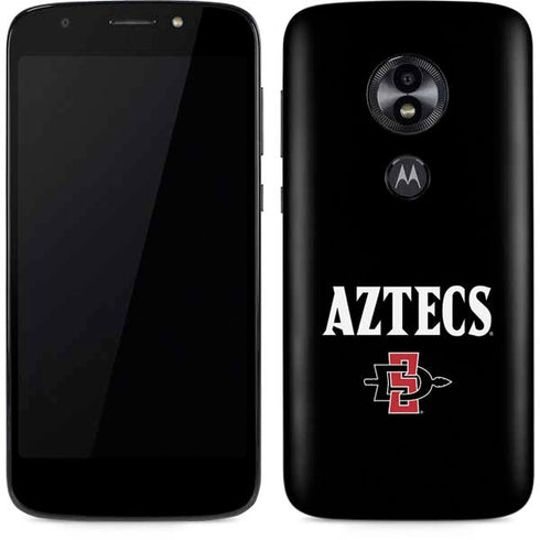 San Diego State University Aztecs Black Moto E5 Play Skin
