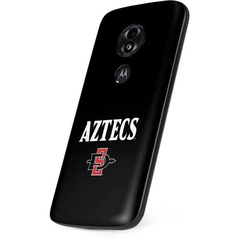 San Diego State University Aztecs Black Moto E5 Play Skin