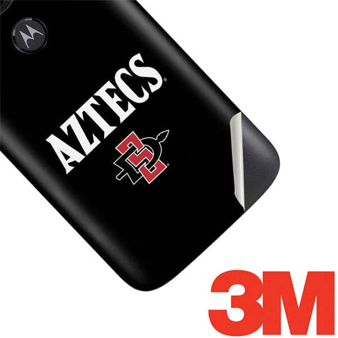 San Diego State University Aztecs Black Moto E5 Play Skin