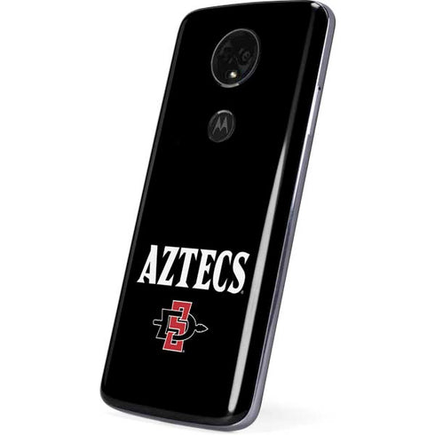 San Diego State University Aztecs Black Moto E5 Plus Skin