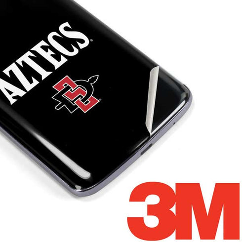 San Diego State University Aztecs Black Moto E5 Plus Skin