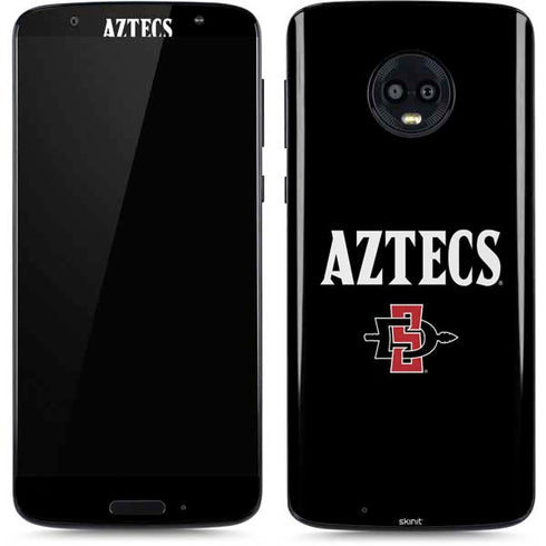 San Diego State University Aztecs Black Moto G6 Skin