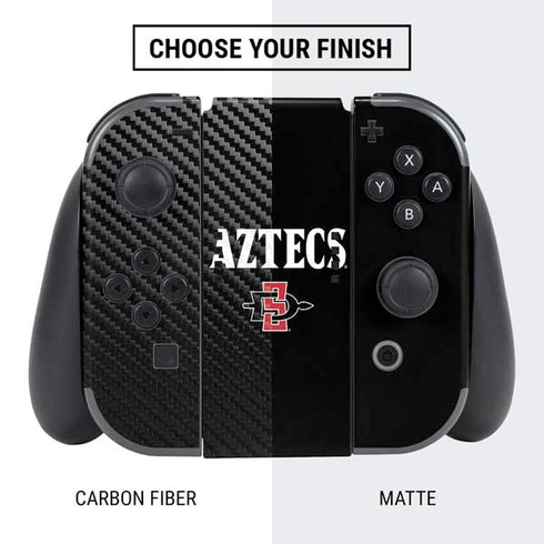 San Diego State University Aztecs Black Nintendo Switch Bundle Skin