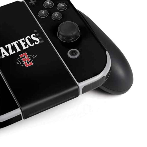 San Diego State University Aztecs Black Nintendo Switch OLED (2021) Skin