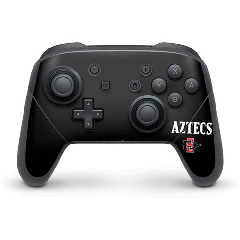 San Diego State University Aztecs Black Nintendo Switch Pro Controller Skin