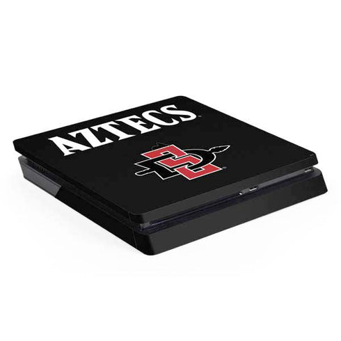 San Diego State University Aztecs Black PS4 Slim Skin