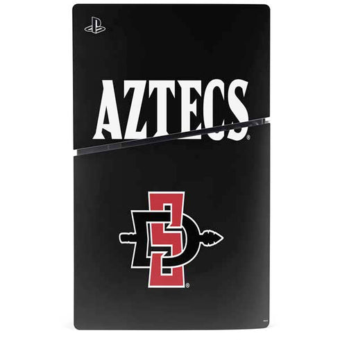 San Diego State University Aztecs Black PS5 Slim Disk Bundle Skin