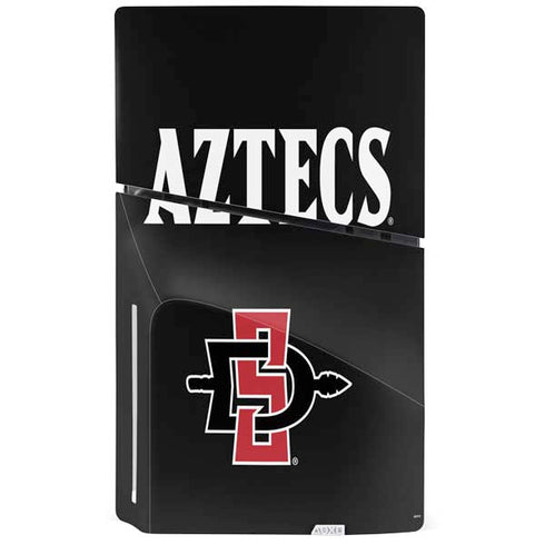 San Diego State University Aztecs Black PS5 Slim Disk Bundle Skin