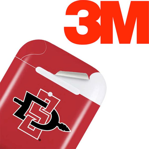 San Diego State University Aztecs Red Logo Apple AirPods 2 Skin
