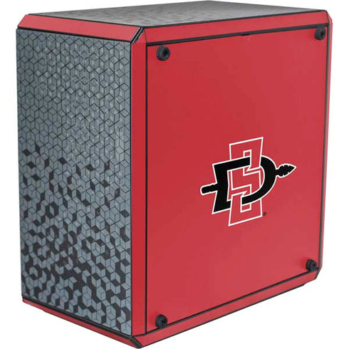 San Diego State University Aztecs Red Logo Cooler Master MasterBox Q300L Mini Tower Skin