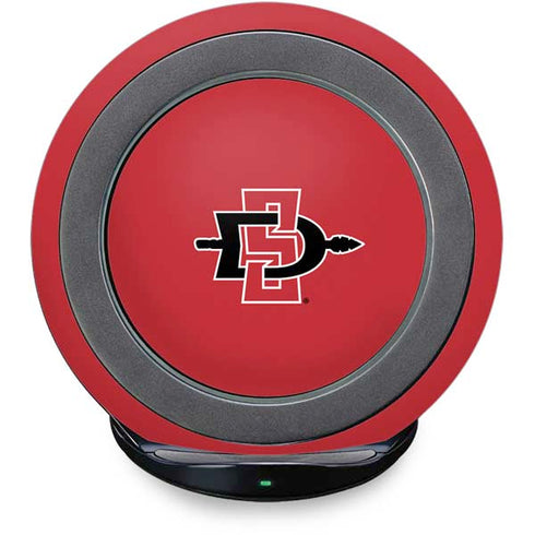San Diego State University Aztecs Red Logo Fast Charge Wireless Charging Stand Skin