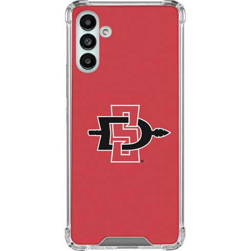 San Diego State University Aztecs Red Logo Galaxy A13 5G Clear Case