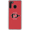 San Diego State University Aztecs Red Logo Galaxy A21 Clear Case