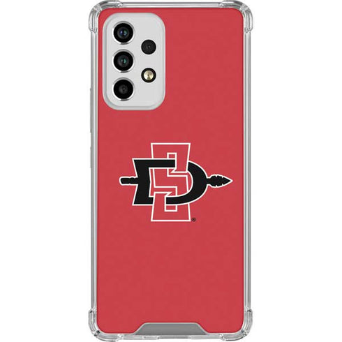 San Diego State University Aztecs Red Logo Galaxy A53 5G Clear Case