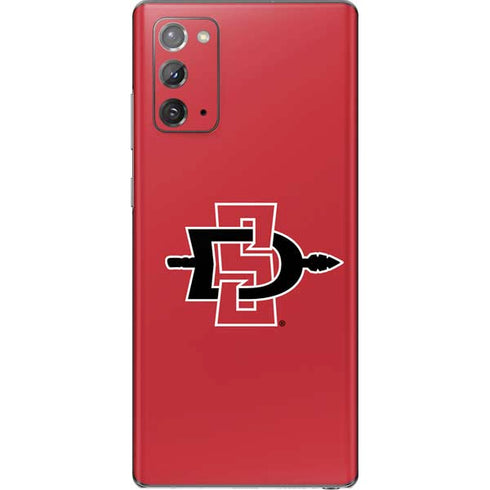 San Diego State University Aztecs Red Logo Galaxy Note20 5G Skin
