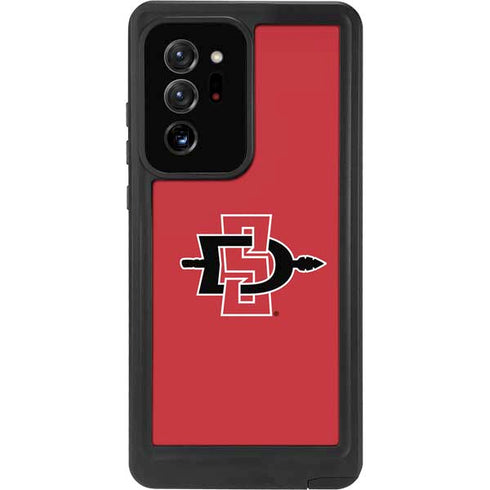 San Diego State University Aztecs Red Logo Galaxy Note20 Ultra 5G Waterproof Case
