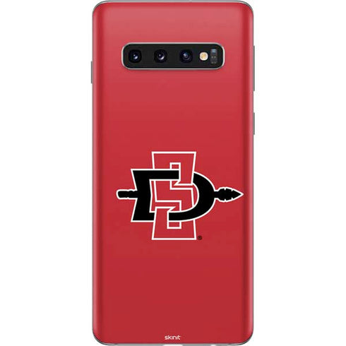 San Diego State University Aztecs Red Logo Galaxy S10 Skin