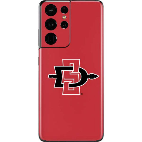 San Diego State University Aztecs Red Logo Galaxy S21 Ultra 5G Skin